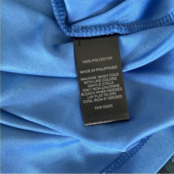 Express Sleeveless Pleated Mini Dress sz Medium Geometric Pink Blue Flowy Swing - Picture 12 of 12